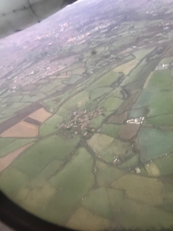 Ireland from the airplane