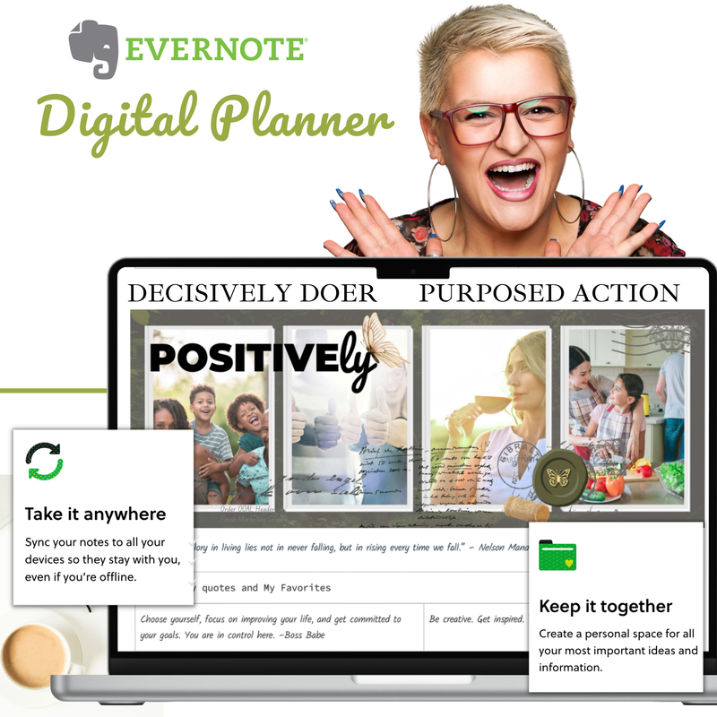 Positively Evernote Digital Daily Planner Pursue a Joyous Life
