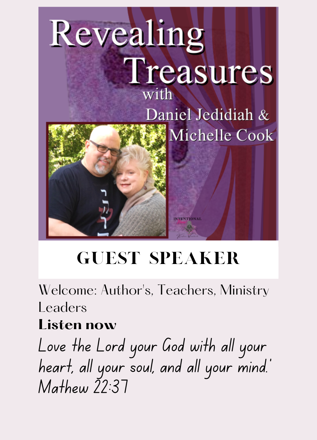 Intentional Now Podcast Episode Revealing Treasures with Daniel Jedidiah & Michelle Cook