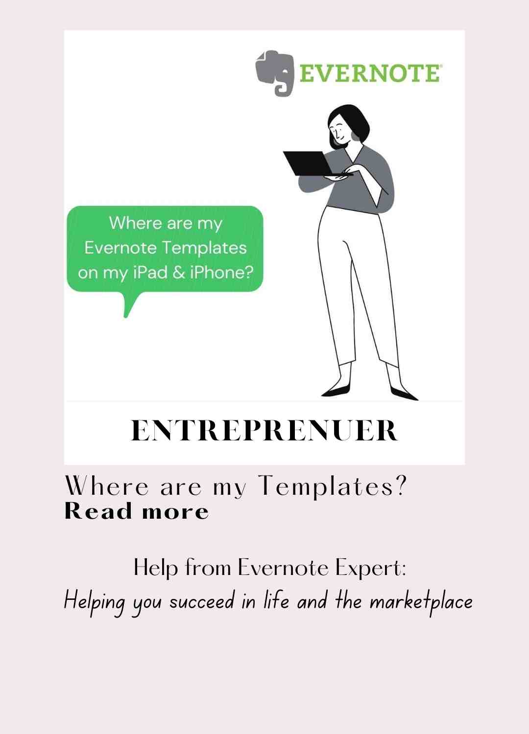 Where are my Evernote templates on iOS device