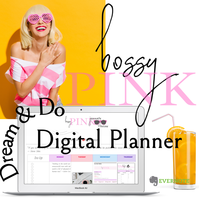 Evernote Digital Planner Bossy Pink