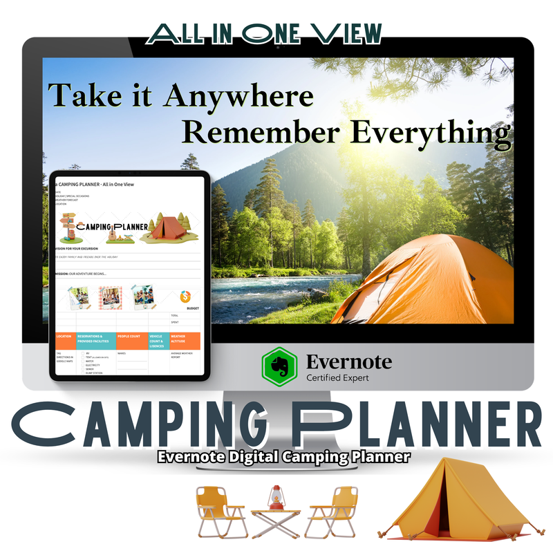 Evernote Digital Camping Planner