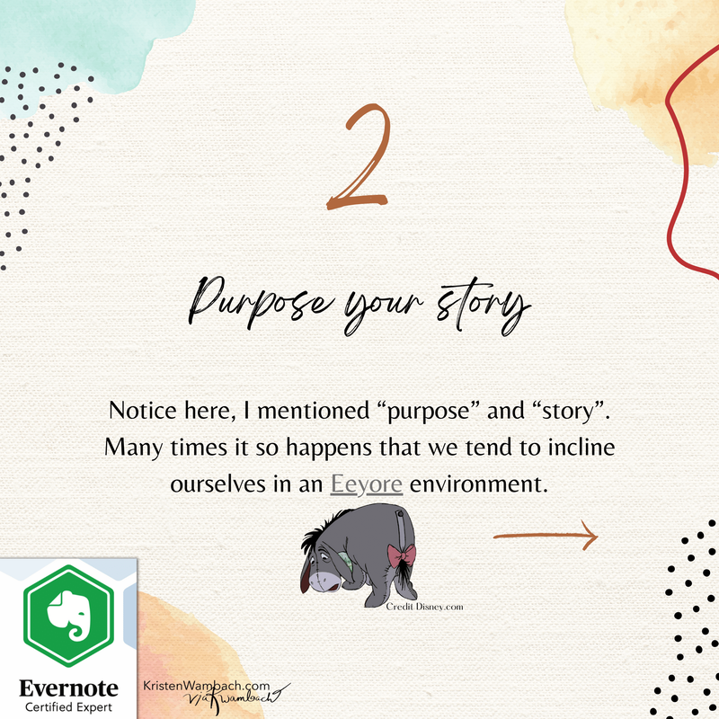 Evernote Planner 5 ways to maintain consistency. Purpose your story