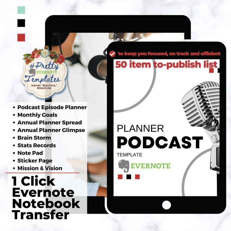Evernote Podcast Planner template