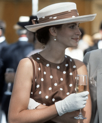 Brown and White Polka Dot Dress by Getty Images, Julia Robert, Movie Pretty Woman 