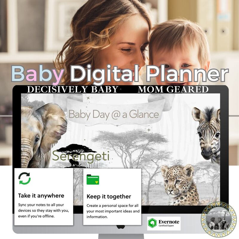 Evernote Baby & Me Day @ a GLANCE Planner Serengeti