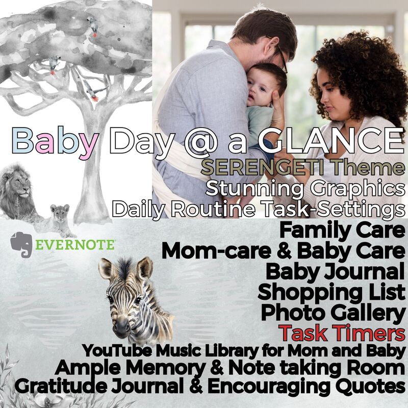 Evernote Baby & Me Day @ a GLANCE Planner Serengeti