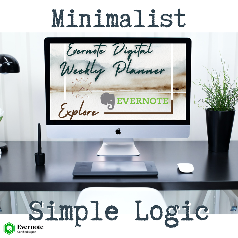 Evernote Simple Logic Weekly View Planner