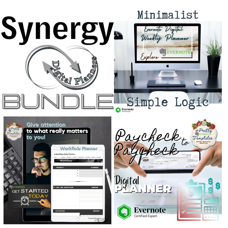Synergy Evernote Minimalist Bundle of Planners 