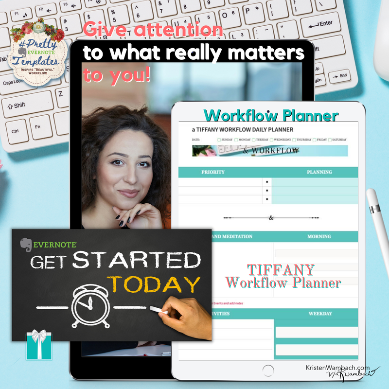 Evernote TIFFANY Workflow Minimalist Planner 