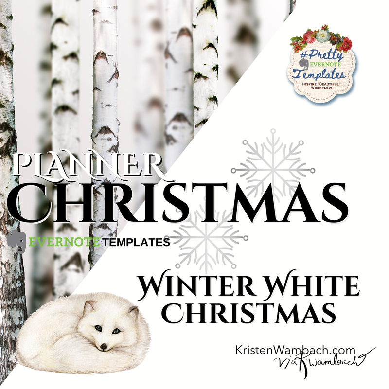 Evernote Planner Winter White Christmas 